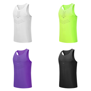 <span class=keywords><strong>Camiseta</strong></span> Deportiva Ultraligera sin Costuras, Corte Láser, de Secado Rápido, para Hombre y Mujer, Estilo Racerback, para Maratón, Gimnasio y Running - Product Image 3