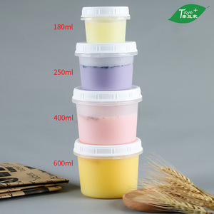 Vaso de helado Dudu Jar de 180 ml transparente con tapa para postres y empaques para fiestas - Product Image 3