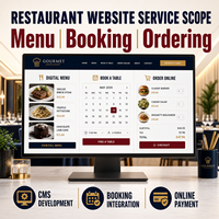 Diseño y Desarrollo de Sitios Web Personalizados para Restaurantes con Menú Digital, Reserva de Mesas y Localizador de Tiendas