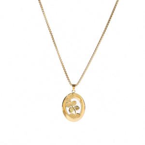 2024 New Style High-End <b>Titanium</b> Steel Clavicle <b>Chain</b> Necklace Retro European American Fashion Light Luxury Color-Free - Product Image 5