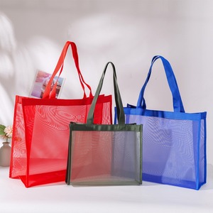 Custom Logo Mesh Beach Tote <b>Bag</b> Breathable Nylon <b>Net</b> <b>Bag</b> For Grocery Shopping And Travel - Product Image 5