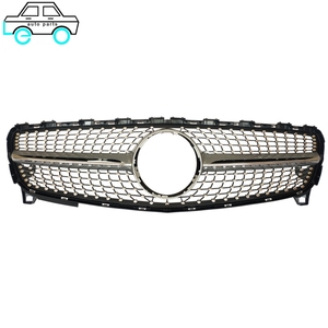 <span class=keywords><strong>Classe</strong></span> <span class=keywords><strong>A</strong></span> 16-18 GT <span class=keywords><strong>AMG</strong></span> Diamants Style Argent Noir Kit de carrosserie Pare-chocs avant Grille avant pour W176 - Product Image 2