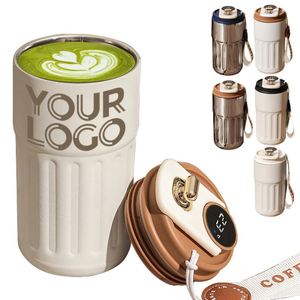 Vente chaude usine : Tasse intelligente numérique en acier inoxydable 316, personnalisable, double isolation, pour café, lait, thé, avec logo, bouteille d'eau d'extérieur - Product Image 1