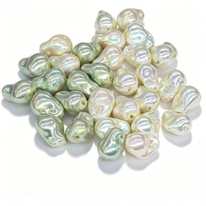 Perlas de Vidrio con Forma de Pez Barroco Irregular, Altamente Radiantes, Tipo <span class=keywords><strong>Celestial</strong></span> Maiden, Perlas Sueltas con Orificio Recto para Manualidades - Product Image 5