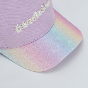 Nouvelle casquette de baseball en coton doux brodée arc-en-ciel pour enfants, protection solaire extérieure, casquette de sport, chapeau de soleil pour filles - Product Image 6