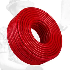 Tuyau de tuyau tressé à 3 lignes en pvc, pulvérisation rouge à 5 couches, fabricant personnalisé