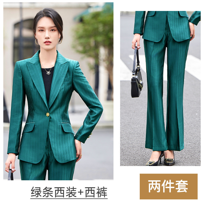 Green suit pants