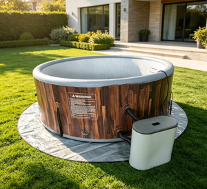 Jacuzzi Inflable Portátil Redondo de PVC, Piscina Spa Impermeable para Relajación Familiar en Casa o al Aire Libre - Product Image 1