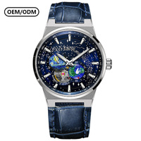 I&W CARNIVAL ODM/OEM Maßgefertigte Luxus Edelstahl Business 24-Stunden Miyota Automatische Mechanische Uhr mit Zeiger-Zifferblatt