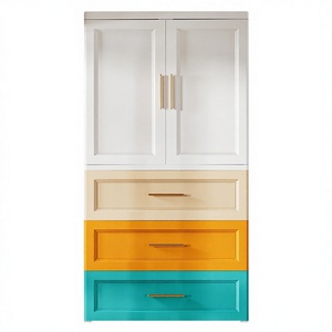 Armoire à <span class=keywords><strong>tiroirs</strong></span> multifonctionnelle pour enfants de 70 cm de large, organisateur de rangement en plastique, boîte de rangement pour chambre d'enfant, dessin animé - Product Image 1