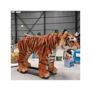 Hewan animatronik realistis serangga animatronik 3D hewan realistis Sabretooth taman Model harimau