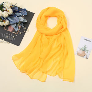 Tamaño personalizado Color sólido Georgette bufanda de seda amor nombre Europa niñas fiesta regalo rojo púrpura boda bufanda - Product Image 2