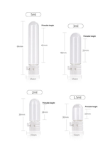 Flacons cylindriques en verre à ouverture facile avec bouchon à vis estampé à chaud pour échantillons liquides, tubes de laboratoire de 1,5 ml à 5 ml pour la collecte et les tests