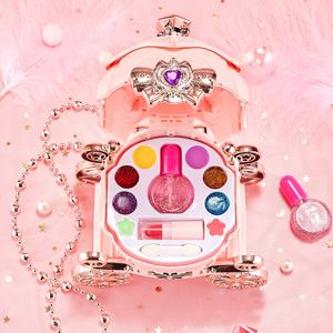 Niños calabaza carruaje cosméticos juguete niñas juego de imitación esmalte de uñas lápiz labial maquillaje kits lavable no tóxico cosmético belleza conjunto - Product Image 3