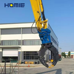 Thủy lực Heavy Duty đá <span class=keywords><strong>Rock</strong></span> lấy tập tin đính kèm xoay bàn chải phế liệu kim loại lâm nghiệp vật lộn cho 15 tấn máy xúc - Product Image 5