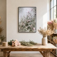 SEQIAO Peinture sur toile florale abstraite réaliste moderne, art mural décoratif pour hôtel, maison, cadeau