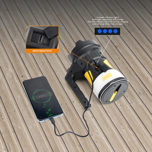 Lampe de travail portable rechargeable par USB avec modes RGB et lumière chaude, guirlande lumineuse multifonctionnelle, lanterne de camping avec batterie externe - Product Image 5