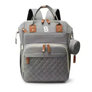 New Customize Logo Large Capacity Travel Baby Diaper Bag Multifunction Mommy Bag Waterproof Diaper Backpack