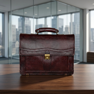 BS INTERNATIONAL NA156 Porte-documents moderne en cuir de vachette de haute qualité, imperméable, durable, léger, antichoc, grand format - Product Image 1