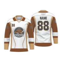 Jersey Hoki Es Kustom Cetak Penuh Seragam Sublimasi Bernapas Ringan Logo Kustom Nama Nomor Pria Remaja Latihan