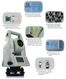 Goedkope landmeetinstrumenten, hoge precisie GPS <span class=keywords><strong>total</strong></span> <span class=keywords><strong>station</strong></span> HTS-420R met Bluetooth, IP55 (2mm+2ppm) nauwkeurigheid - Product Image 4