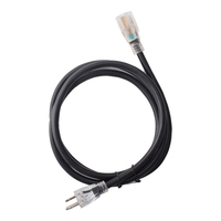 NEMA 5-15P Type B 3pin Us Plug avec lumière 10A 13A 15A 125V 3 Pin Power Cord UL SJT