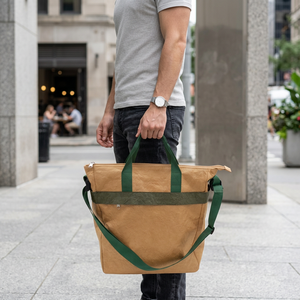 Eco Friendly Crossbody Tote <b>Bag</b> With Detachable Shoulder Strap <b>Medium</b> <b>Size</b> Yellow Green Handle Daily Shopping <b>Bag</b> - Product Image 2