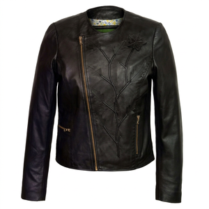 Custom Made Adjustable Size Slim Fit Stand Collar Women Genuine Leather <b>Jackets</b> Autumn <b>Waterproof</b> Breathable Finished - Product Image 1