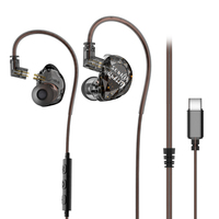 Lafitear LE2 Kabel 3.5mm dan Tipe C IEM Earphone Kabel Lepas Pasang In-Ear Monitor Driver Dinamis Hifi Earphone