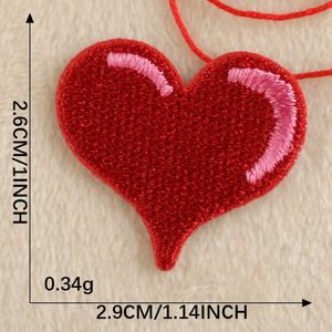 Stock Iron on Backing Cute Mini Embroidery <b>Red</b> Heart love Valentine Patch for Luggage Tag Bag Decoration - Product Image 6