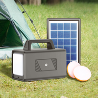 Kits d'éclairage solaire à énergie CC 120W Kit de panneaux solaires à ampoules LED pour la maison