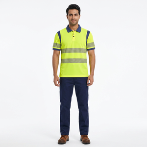 Custom Logo Reflective T <b>Shirt</b> <b>Men</b> High Visibility Reflective Safety <b>Shirt</b> Hi Vis <b>Work</b>-Wear Polo <b>Shirt</b> - Product Image 1