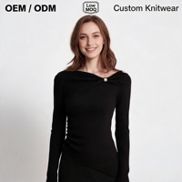 Pull en tricot élégant à manches longues pour femme, style coréen, détails boutonnés, automne