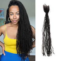 Ekstensi Rambut Dreadlock Premium Buatan Tangan Inter Locs Rambut Asli Siap Kirim