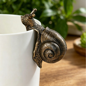Resin Snail Decorative Ornament Bronze Color For Flower Pot Home Garden Artistic Craft Decoration - Product Image 4