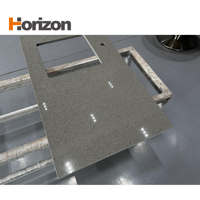 Prix d'usine, dalle de comptoir en verre de cristal de quartz, grande dalle, surface brillante pour meuble de salle de bain