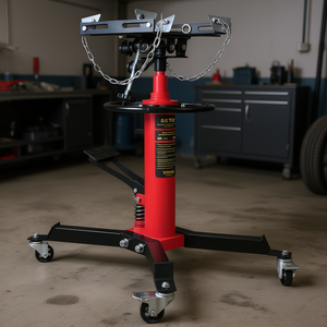 Cric de transmission hydraulique Vevor 3/5 tonnes en acier, cric de sol à 2 étages avec roue pivotante à 360 degrés - Product Image 2