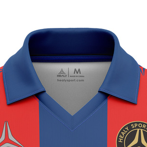 Kaos Jersey Retro Stripe Sepak Bola Custom, Kaos Sepak Bola Dry Fit Bernapas Custom Nama dan Nomor - Product Image 3