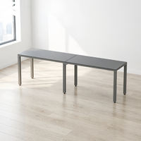 Bureau de travail modulaire pour 2 personnes 240x60x75cm, mobilier de bureau moderne, table de bureau pour immeuble de bureaux