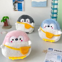 Dompet Koin Mini Penguin Grosir, Gantungan Kunci Boneka Hewan Lucu, Kantong Resleting, Gantungan Tas, Liontin Ransel, Gantungan Kunci