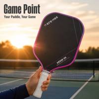 Raquette de pickleball en fibre de carbone, noyau de 16 mm, pour débutants, joueurs intermédiaires et avancés de tous les niveaux