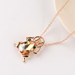 Collana con ciondolo rospo Feng Shui per donna e uomo collana placcata in oro con ciondoli serie <span class=keywords><strong>Folklore</strong></span> cinese - Product Image 1