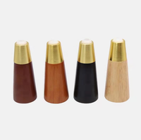 Pieds de canapé 12 cm en bois doré pour canapé sectionnel Sherpa avec pieds en bois, style moderne