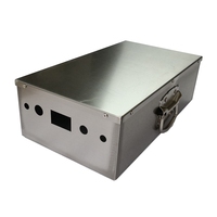Boîtier de batterie en acier inoxydable personnalisé OEM, boîte d'enclosure, revêtement en poudre, aluminium découpé au laser, pliage, soudage, fabrication de tôles