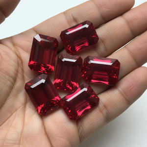ในห้องทดลองพลอยทับทิมพลอยมรกตตัดเป็นพลอยทับทิมคุณภาพสูงสำหรับทำเครื่องประดับอัญมณีอัญมณีรักษา - Product Image 1
