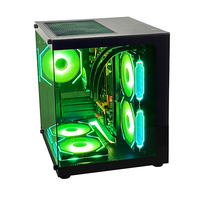 PCOOLING Étui pour PC de jeu Atx Itx M-Atx Étui de jeu Mid Towerr Personnaliser Étui d'ordinateur de jeu de couleur blanche transparente