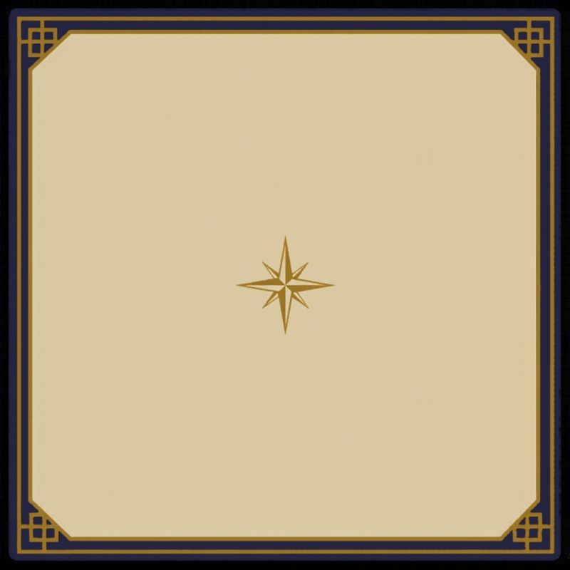 Tapis de Mahjong Octagramme Doré