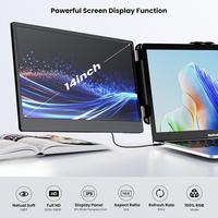 Nouvel écran portable S2 de 14 pouces à trois écrans pour ordinateur portable, moniteur triple pour ordinateurs portables de 13 à 17,3 pouces, modèle 2025