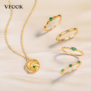 Collar VFOOK con Colgante en Forma de Candado, Símbolo de Amor Seguro, Joyería de Oro Sólido de 14K y 18K para Mujer, Regalo - Product Image 3