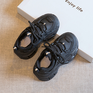 Chaussures décontractées tendance, respirantes, légères, à lacets, en mesh, antidérapantes pour enfants, style baskets pour la marche hivernale - Product Image 1